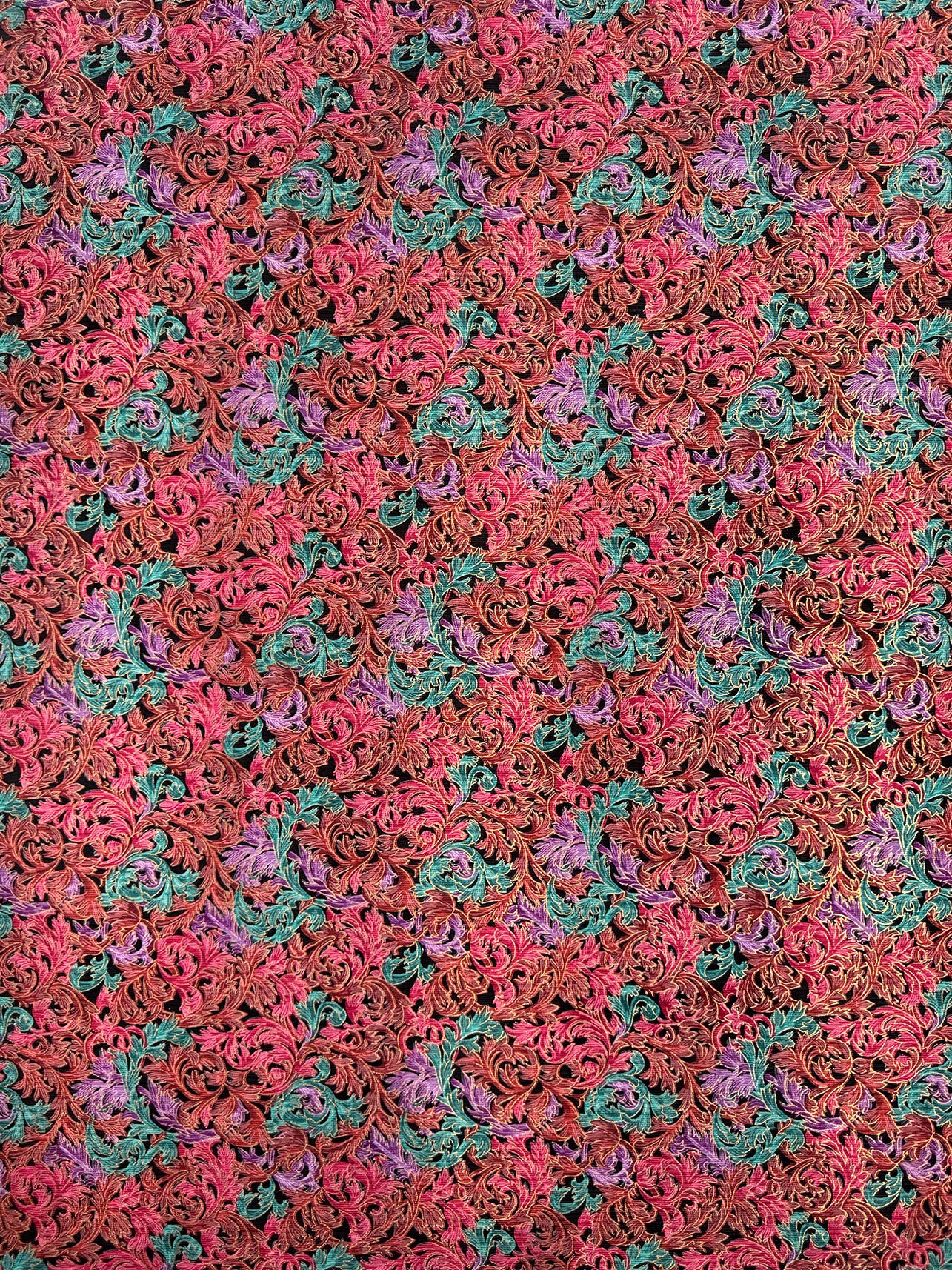 Vintage Mini Wale Corduroy - Baroque Floral