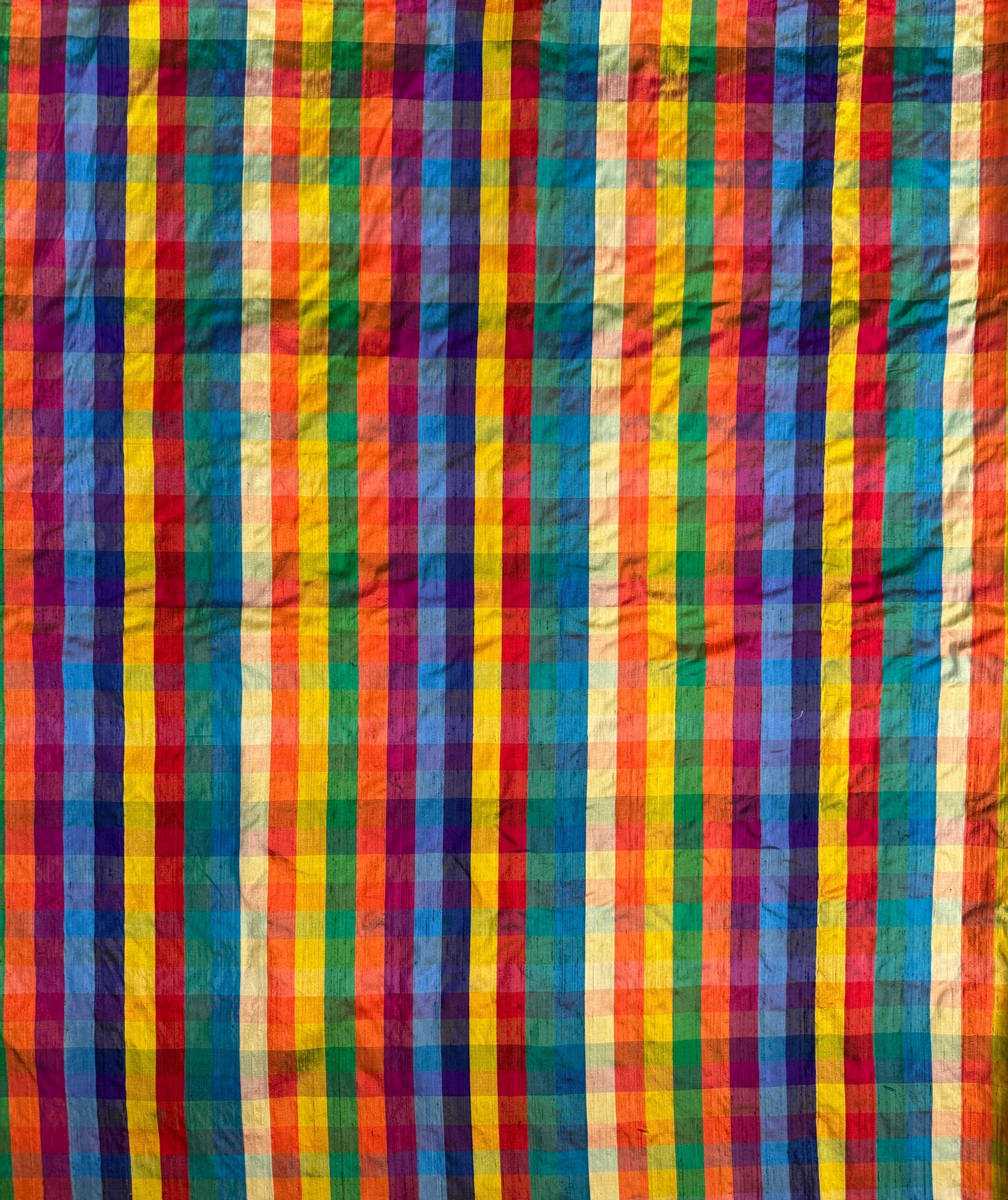 Vintage Silk - Multi Colored Plaid